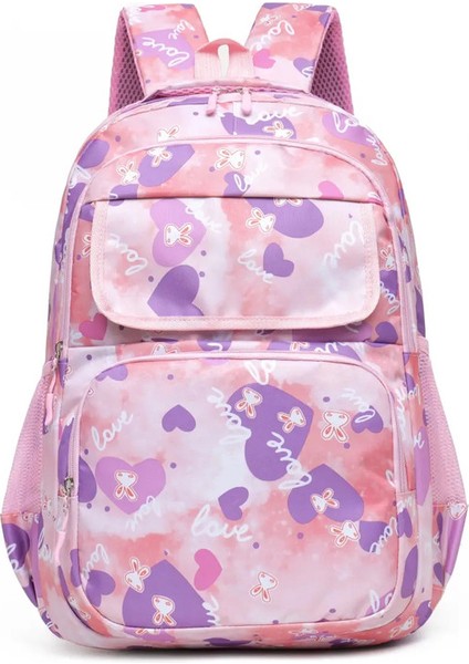 Ilkokul Öğrencileri Için Yüksek Estetik Leke Dirençli Naylon Baskılı Naylon Baskılı Çift Omuzlu Sırt Çantası (3-6. Sınıflar)-Büyük Kapasite Renk: Pembe/boyut: 15 Inç (Yurt Dışından)