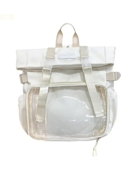 573B Ita Bag Sırt Çantası Çantası Crossbody Omuz Çantası Harajuku Sırt Çantası Renk: Beyaz (Yurt Dışından)