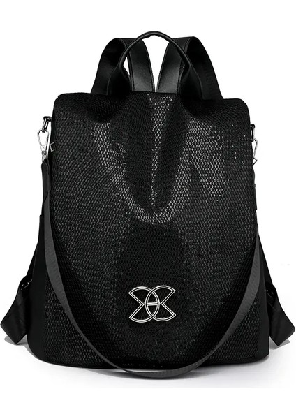 Yeni Kıdemli Duyu Oxford Kumaş Sırt Çantası Kadınların Yeni Hafif Hırsızlık Anti-Blejure Seyahat Çantası Moda Kadın Sırt Çantası Rengi: Black Liangpian (Yurt Dışından)