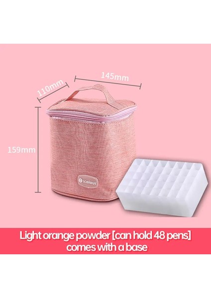 Icolour Fermuper Marker Kalem Kılıfı Daha Büyük Kapasite Sanat Işaretleri Tuval Depolama Çantası 36/48/60/80/168/240PCS Marker Kalem Tutucu Renk: Pembe 48 Base ile (Yurt Dışından)