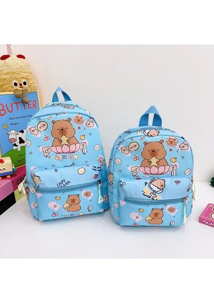 Sevimli Büyük Kapasite Capya Backpack Cartoon Ultra Işık Çocukları Okul Çantası Nefes Alabilir Naylon Kitap Çantası Çocuklar Renk: Mavi-S (Yurt Dışından)