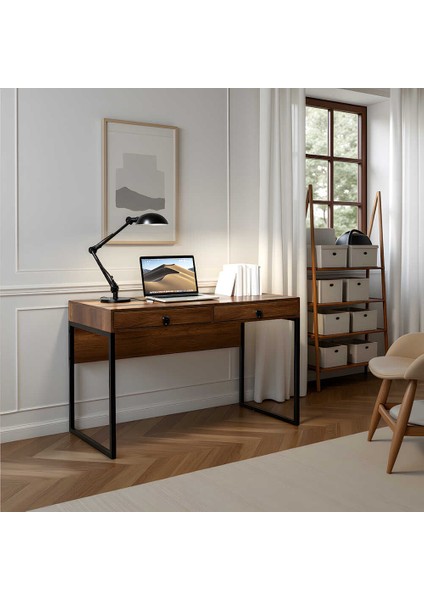 Profile Çekmeceli Çalışma Masası-Koyu Ceviz (Oslo Ceviz) 120X79X60 cm (Gxyxd)