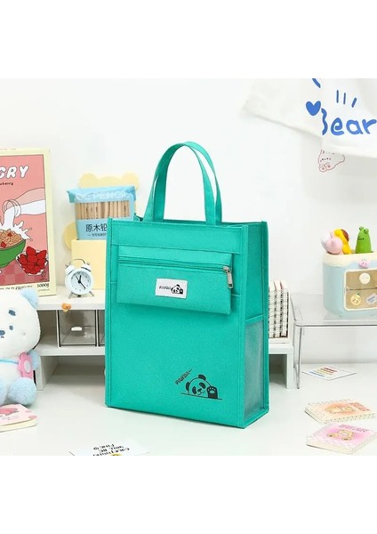 Moda Çizgi Film Tote Çantaları Çok Işlevli Sağlam Su Geçirmez Çocuklar Dosya Kadın Için Öğretmen Okul Çantaları Erkekler Kitap Kalemleri Faturalar Renk: Yeşil (Yurt Dışından)
