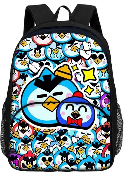 Çocuklar Yeni B-Brawls Sırt Çantaları Erkek ve Kız Öğrenci Doğum Günü Hediyesi Çocuk Okul Çantaları Büyük Kapasite Kampı Dalı Sırp Çekme Renk: Mavi (Yurt Dışından)