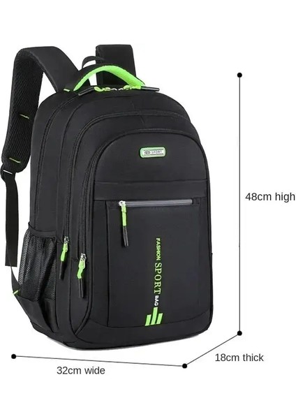 Erkekler Sırt Çantaları Oxford Su Geçirmez Sırplı Işletme Bilgisayar Çantası Sıradan Seyahat Sırt Çantası Kıdemli Lise Öğrenci Schoolbagcolor: Turuncu (Yurt Dışından)