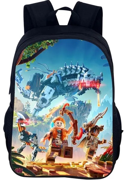 Öğrenci Okulu Için N-Ninjagos Okul Backpack Bookbag Daypack Anaokulu Birincil Çanta Hediye Renk: Siyah (Yurt Dışından)