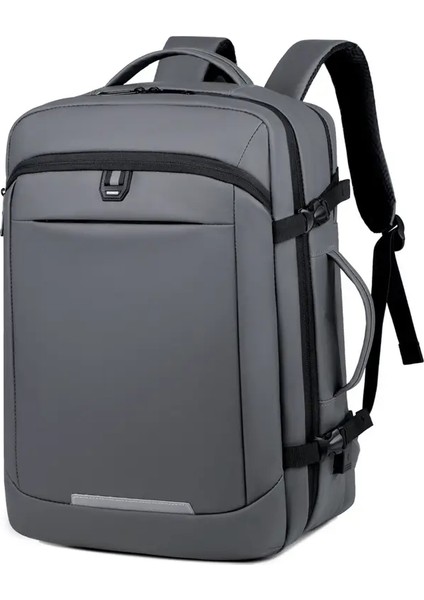 Büyük Kapasiteli Dizüstü Bilgisayar Sırt Çantası, Hafif Seyahat Sırt Çantası, Taşınabilir El Taşıma, Seyahat Için Uygun, Iş, Işe Gidip Gelme Renk: Gri (Yurt Dışından)