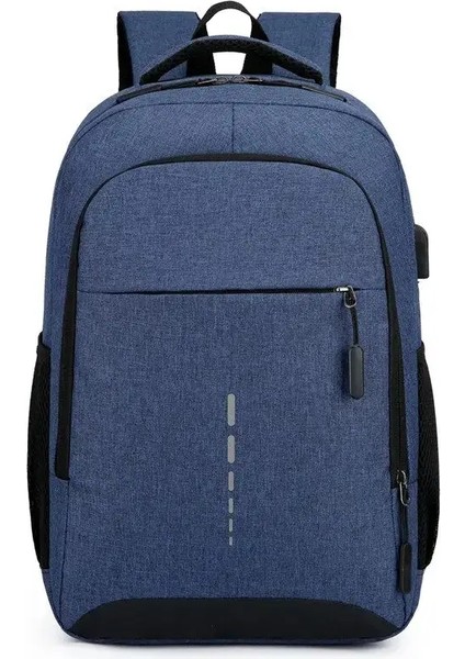 Erkek Sırt Çantası Largecapacity Basit Moda Seyahat Kız Öğrenci Bilgisayar Torbası Erkek ve Kadın Sırt Çantası, Oxford Malzeme Renk: Mavi (Yurt Dışından)