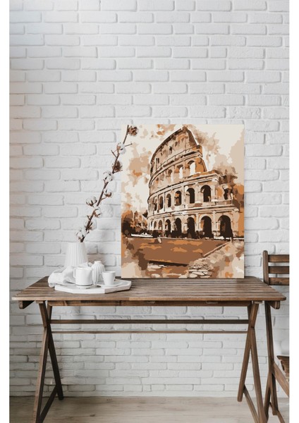 Color Roma Kolezyumu Sayılarla Boyama Seti – Yetişkin Boyama, 40X50 Tuval Seti, Kendin Yap Hobi Seti