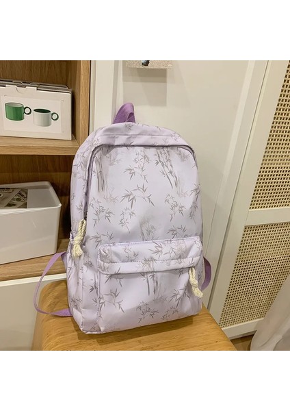 Yeni Çin Tarzı Sırt Çantası, Kadın Sırt Çantası, Hafif, Niş, Seyahat Çantası, Çok Yönlü, Üniversite Öğrencisi Sırt Çantası Renk: Mor (Yurt Dışından)