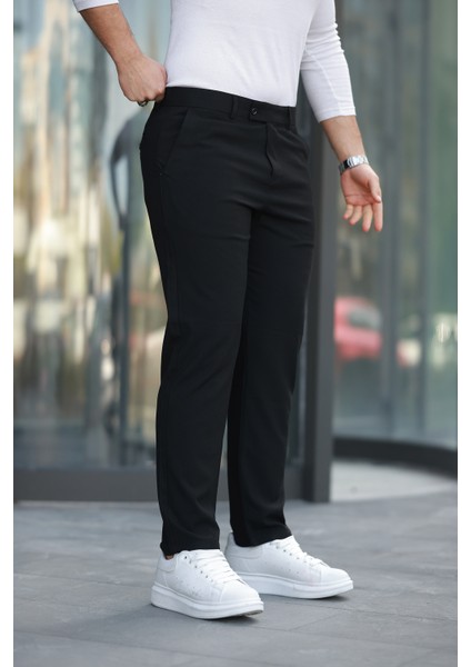 Erkek Siyah Italyan Kesim Slimfit Kumaş Pantolon fiyatları