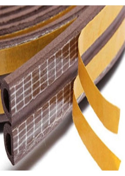 Yapışkanlı 5x2=10 Metre (Kahverengi) Kapı Pencere Bandı Fitili Soğuk Kauçuk Bantları fırsatları