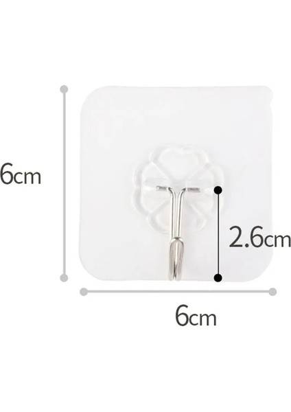 Nano Yeni Nesil Yapışkanlı Banyo Lavabo Mutfak Askısı Şeffaf Plastik Asma Iz Bırakmaz 4 Adetli Set M fırsatları