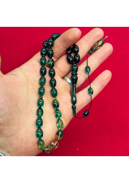 Özel Yapım Usta Işi Sıkma Ateş Kehribar Tesbih fırsatları