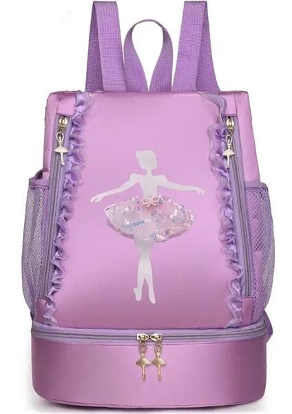 Kişiselleştirilmiş Isim Dans Çantası Çocukların Omuz Dans Sırt Çantası Latin Bale Kitap Çantası Kızlar Prenses Dans Çantası Renk: Mor/boyut: Isme Gerek Yok (Yurt Dışından)