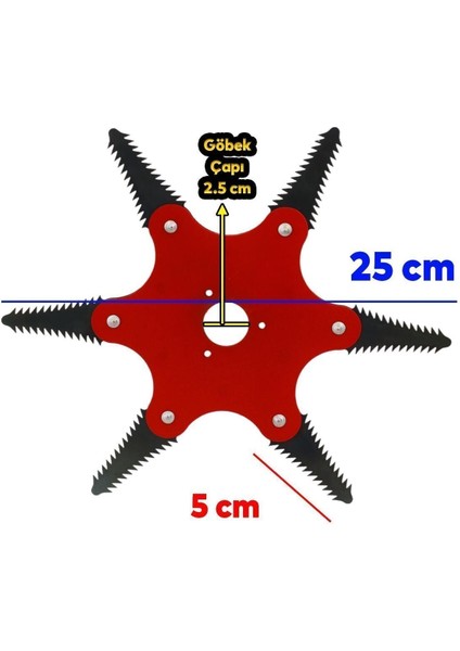 Benzinli Tırpan Metal Çim Çayır Biçme Kesme Aparatı 6 Kollu Testere Dişli Ahtapot Bıçak Başlığı fiyatları