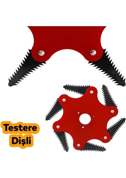 Benzinli Tırpan Metal Çim Çayır Biçme Kesme Aparatı 6 Kollu Testere Dişli Ahtapot Bıçak Başlığı modelleri