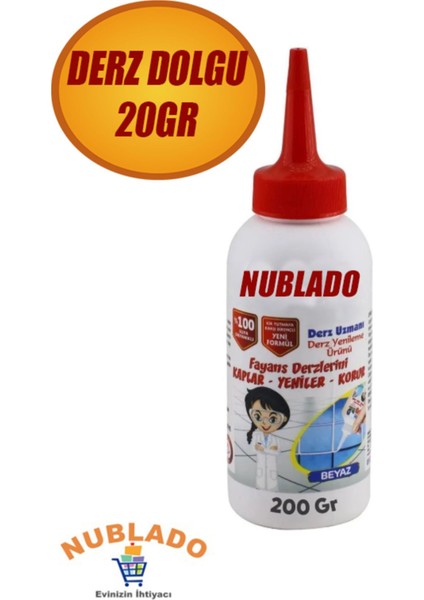 Fayans Arası Beyaz Tamir Derz Yenileme Dolgusu Hazır Derz Dolgusu 200GR