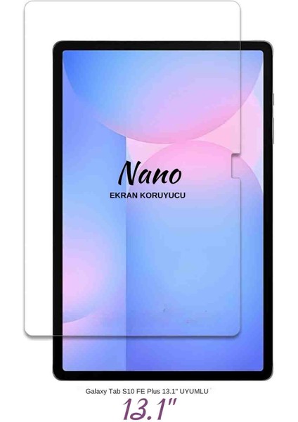 Galaxy Tab S10 Fe Plus Uyumlu 13.1 Inç Fuchsia Nano Ekran Koruyucu Ultra Ince Screen Protector