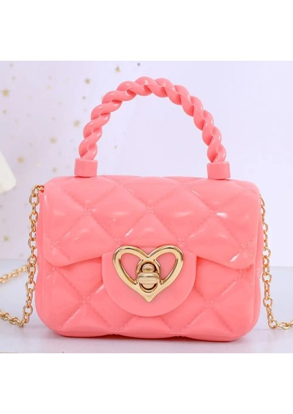Yeni Kalp Deseni Mini Omuz Çantaları Pu Küçük Satchel Kadın Kızlar Para Cüzdanları Çanta Dalı Çantalar Sokak Giyim Aksesuar Renk: Pembe (Yurt Dışından)
