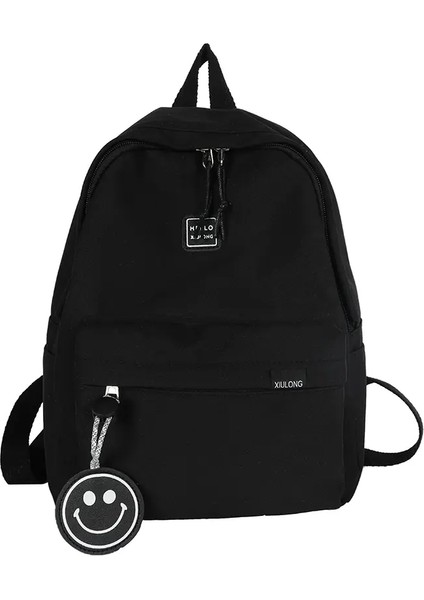 Yeni Büyük Kapasiteli Sırt Çantası, Seyahat Sırt Çantası, Üniversite Öğrencisi Sırt Çantası, Smiley Yüz Kolye, Işe Gidip Gelme, Okul, Seyahat ， Renk: Mor (Yurt Dışından)