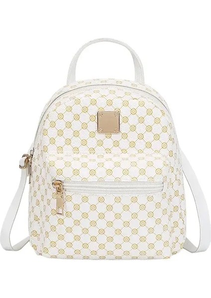 Kadınlar Çanta Tek Omuz Crossbody Bag Çift Omuz Sırt Çantası Moda All-Eşleştiren Büyük Kapasite Boş Zaman Sırt Çantası Renk: Beyaz (Yurt Dışından)