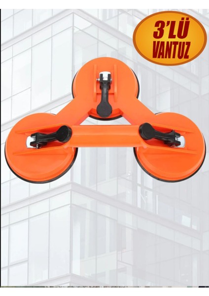 Vantuz Cam Vantuzu Vakumlu Cam Fayans Ahşap Tutucu Taşıma Araba Kaporta Göçük Çektirme 3'lü Plastik