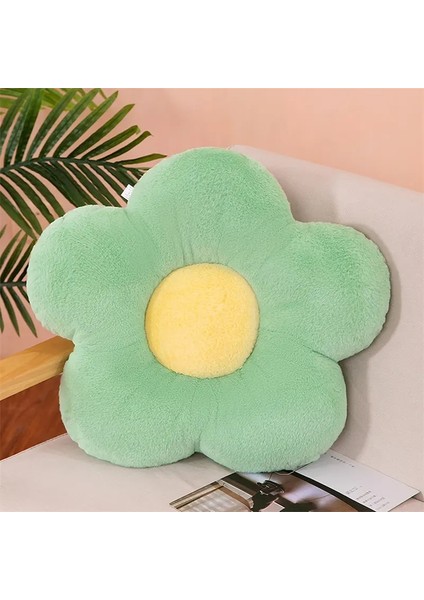 12/35CM Doldurulmuş Beş Petal Çiçek Yastığı Girly Oda Dekor Ayçiçeği Yastık Koyu Pencere Pembe Çiçek Sit Yatak Odası Koltuk Yastığı Renk: Yeşil-30 Cm/spesifikasyon: (Yurt Dışından)