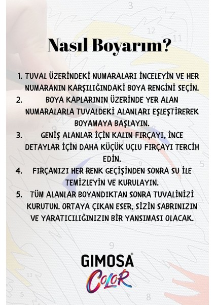 Color Çiçekli Büst Sayılarla Boyama Seti – Yetişkin Boyama, 40X50 Tuval Seti, Kendin Yap Hobi Seti
