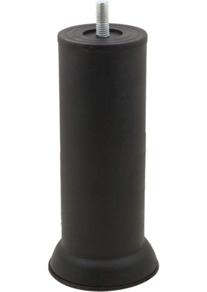 Metal Mobilya Kanepe Baza Yatak Koltuk Puf Destek Yükseltme Ayağı M8 Civata Siyah Ayakları 15 cm