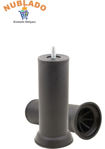 Metal Mobilya Kanepe Baza Yatak Koltuk Puf Destek Yükseltme Ayağı M8 Civata Siyah Ayakları 15 cm fiyatları