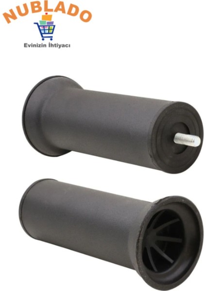 Metal Mobilya Kanepe Baza Yatak Koltuk Puf Destek Yükseltme Ayağı M8 Civata Siyah Ayakları 15 cm modelleri