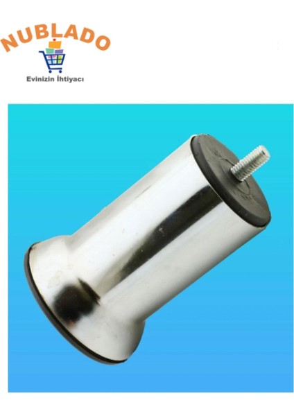 Dolap Mobilya Metal Kanepe Baza Koltuk Çekyat Destek Ayağı Ayakları M8CIVATA Krom Metal 10CM modelleri