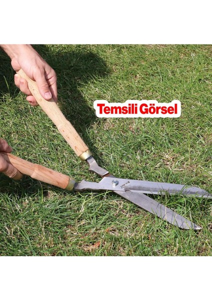 Eğri Çim Budama Makası Çalı Çimen Biçme Kesme Makas 50 cm Keskin Metal Bıçkı 1 Adet. fırsatları