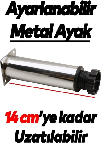 Metal 12 cm Krom Ayarlanabilir Mobilya Kanepe Koltuk Baza Yükseltici Destek Ayağı Ayakları fiyatları