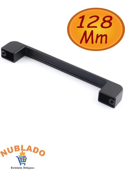 Batman Oval Mobilya Mutfak Dolap Çekmece Dolabı Kapak Metal Kulpu Kulbu Kulpları Füme 128MM