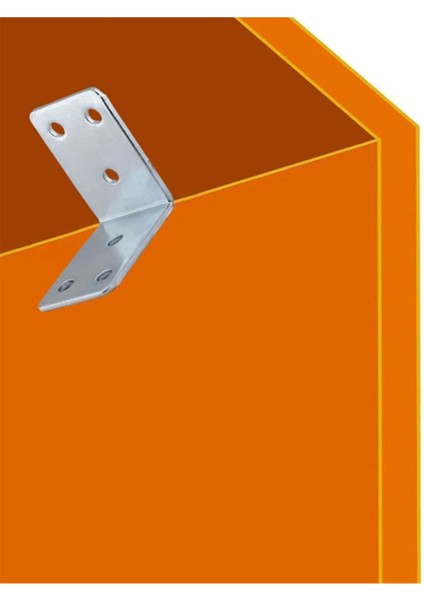 Mobilya Eşya Dolap Duvara Sabitleme Köşebent Bağlantı Aparatı L Demiri Gönye 45X45X30 mm 10 Adet modelleri