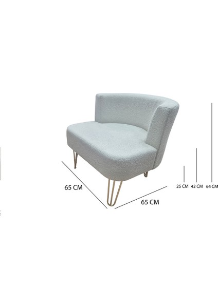 Elegance 2'li Çay Seti Berjer ve Puf Takımı