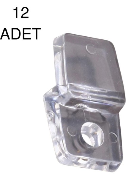 Ayna Tırnağı Cam Ayna Tutucu Plastik Şeffaf 12 Adet