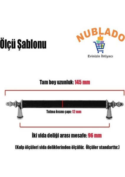 Ovacık(96 mm - 9.6 Cm) Metal Mat Siyah Mobilya Mutfak Çekmece Dolap Dolabı Kulpu Kulbu Kulpları modelleri