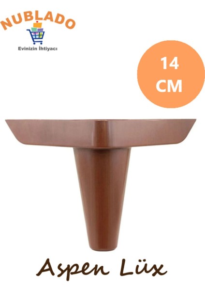 Lüks Mobilya Kanepe Koltuk Tv Ünitesi Baza Yükseltici Ayağı Ayakları 14 cm Ahşap Desenli Ayak