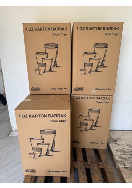 3000 Adet Karton Bardak 7oz indirimleri
