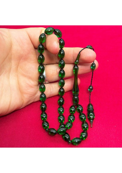 Su Yeşili Usta Işi Sıkma Ateş Kehribar Tesbih fırsatları