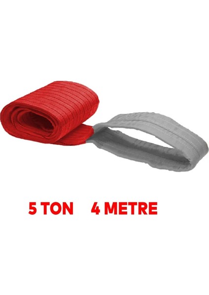 Vinç Sapan Polyester Spanzet 5 Ton 4 Metre Kırmızı Sağlam Yük Kaldırma Taşıma Indirme Caraskal Halat modelleri