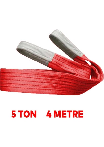 Vinç Sapan Polyester Spanzet 5 Ton 4 Metre Kırmızı Sağlam Yük Kaldırma Taşıma Indirme Caraskal Halat fırsatları