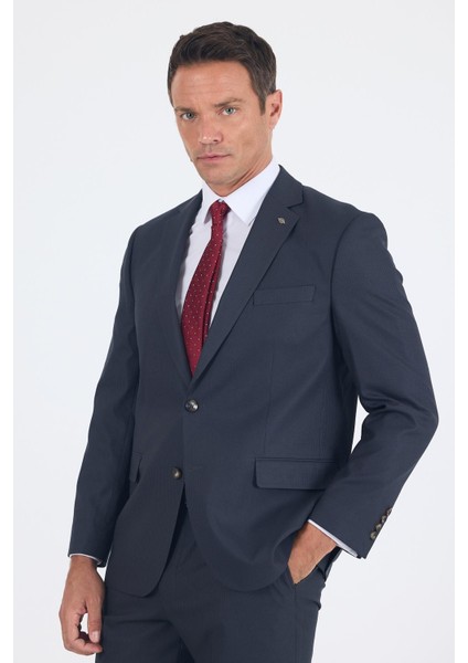 Koyu Antrasit Mono Yaka Bez Ayağı Tam Astar Pamuklu 4 Drop Comfort Fit Classic Takım Elbise 1001250178 modelleri