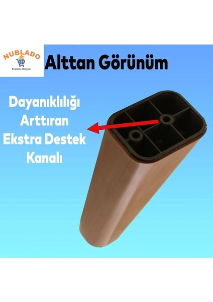 Lüks Mobilya Kanepe Tv Ünitesi Koltuk Ayağı 14 cm Kahverengi Ahşap Desenli Baza Ayakları fiyatları