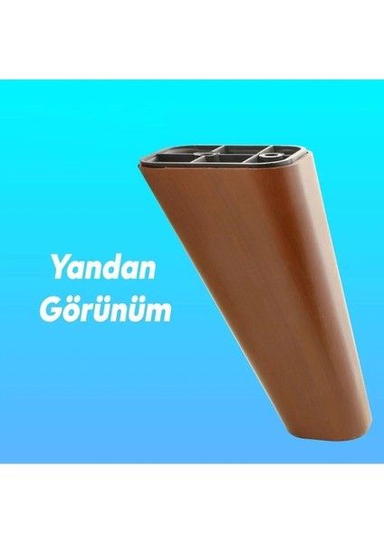 Lüks Mobilya Kanepe Tv Ünitesi Koltuk Ayağı 14 cm Kahverengi Ahşap Desenli Baza Ayakları modelleri