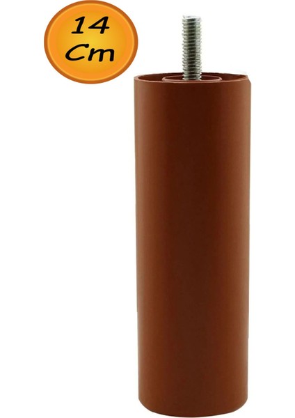 Bro Mobilya Kanepe Koltuk Baza Yükseltme Yükseltici M8 Civatalı Destek Ayağı Ayakları Kahve 14CM