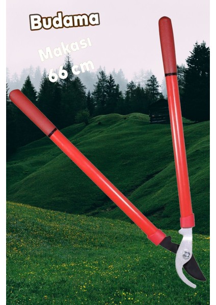 Maxgarden Kollu Budama Makası Ağaç Kalın Dal Bitki Makası 66 cm 27.5''.